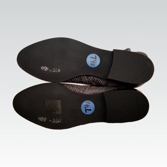 Michael Kors Bromley Gray Snake Print Leather Over-the-Knee Boots - Picture 7 of 10